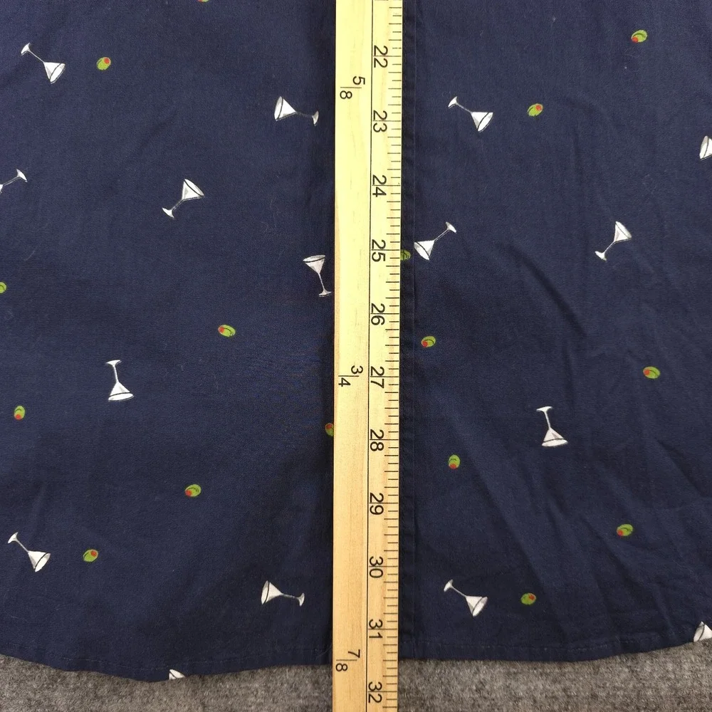 J Crew Shirt Large Martini Glass Geometric‎ Long Sleeve Button Down Flex Washed